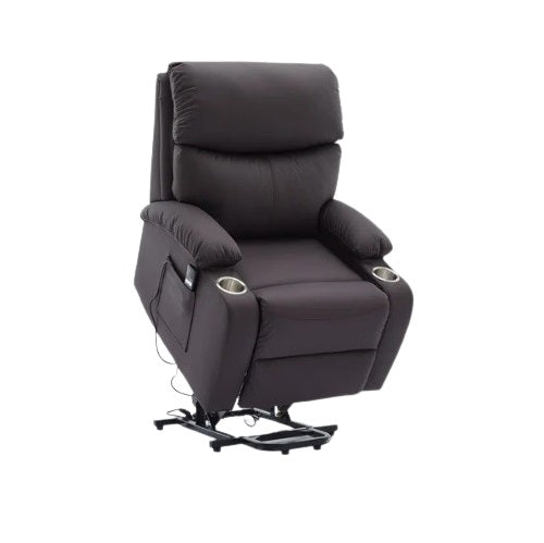 A cozy  recliner chair equipped with a modern armrest, perfect for relaxation in a contemporary setting.
