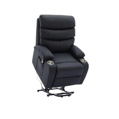 A cozy  recliner chair equipped with a modern armrest, perfect for relaxation in a contemporary setting.