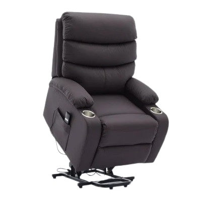 A cozy  recliner chair equipped with a modern armrest, perfect for relaxation in a contemporary setting.