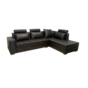 Ruby Corner Sofa | Leatherette Upholstered with Cushions