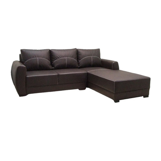 A stylish sectional sofa with an attached chaise, perfect for comfortable seating in contemporary interiors.