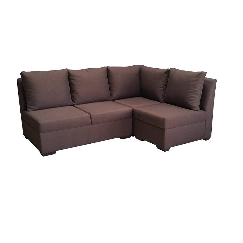 A stylish sectional sofa with an attached chaise, perfect for comfortable seating in contemporary interiors.