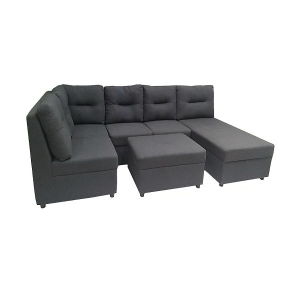 A stylish sectional sofa with an attached chaise, perfect for comfortable seating in contemporary interiors.