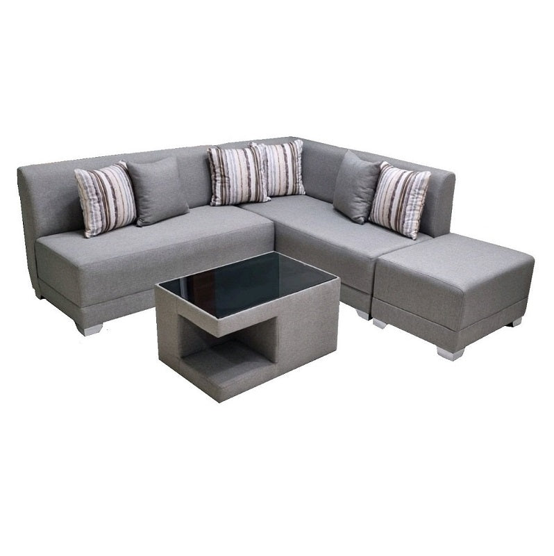 A stylish sectional sofa with an attached chaise, perfect for comfortable seating in contemporary interiors.