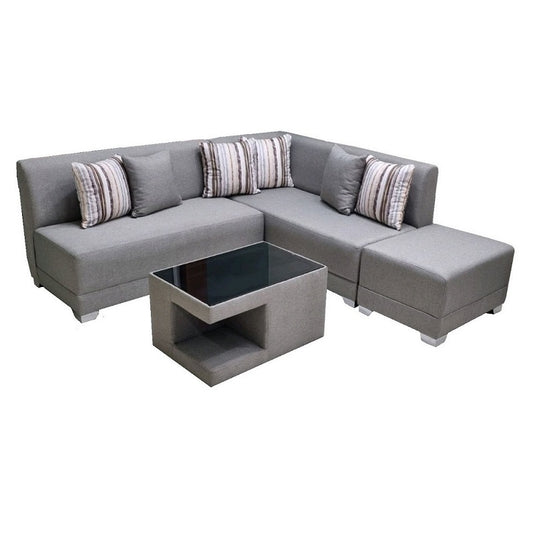 A stylish sectional sofa with an attached chaise, perfect for comfortable seating in contemporary interiors.