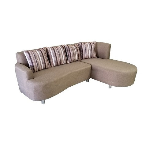 A stylish sectional sofa with an attached chaise, perfect for comfortable seating in contemporary interiors.