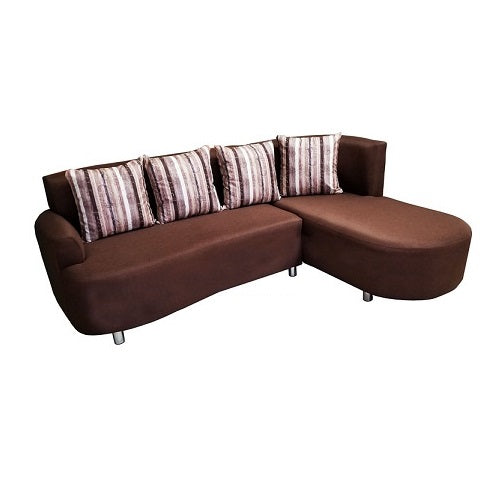 A stylish sectional sofa with an attached chaise, perfect for comfortable seating in contemporary interiors.