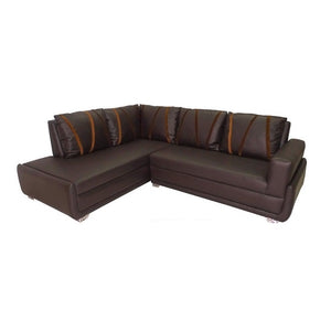 Cazzaro L-Type Sofa | Leatherette Upholstered with Cushions