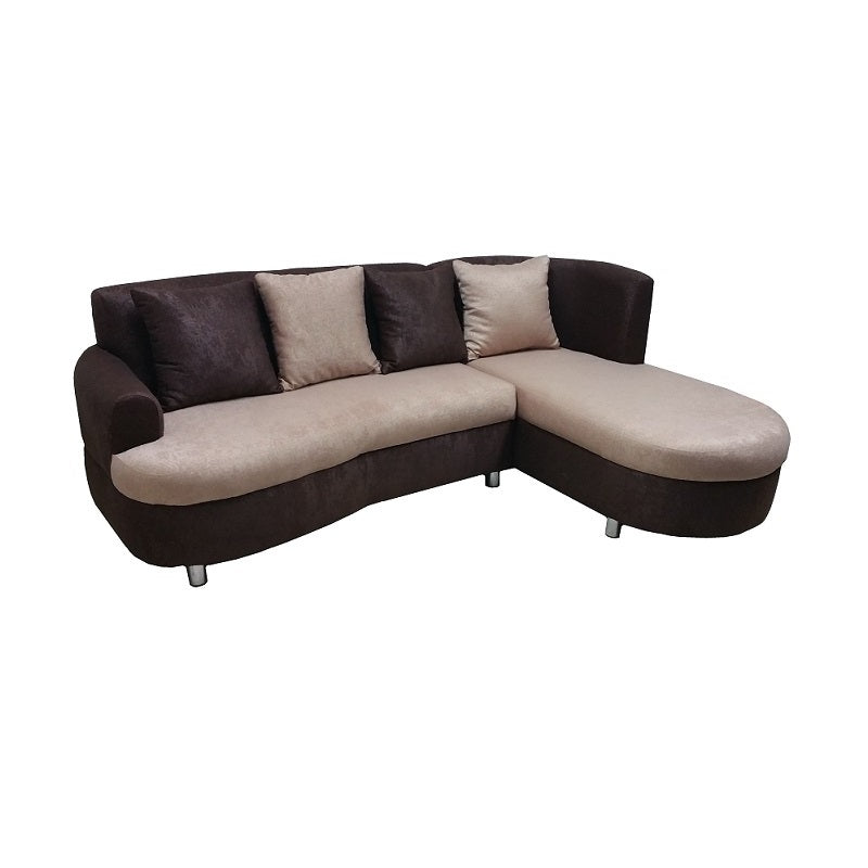A stylish sectional sofa with an attached chaise, perfect for comfortable seating in contemporary interiors.