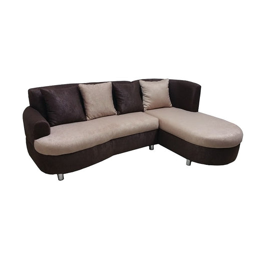 A stylish sectional sofa with an attached chaise, perfect for comfortable seating in contemporary interiors.