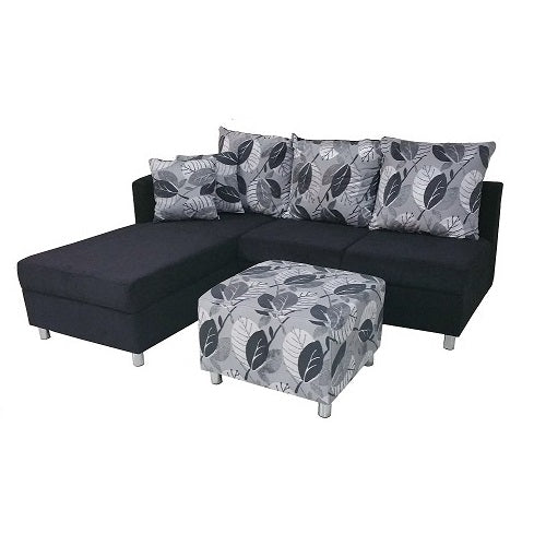 A stylish sectional sofa with an attached chaise, perfect for comfortable seating in contemporary interiors.