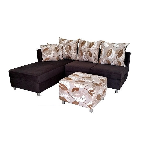 A stylish sectional sofa with an attached chaise, perfect for comfortable seating in contemporary interiors.