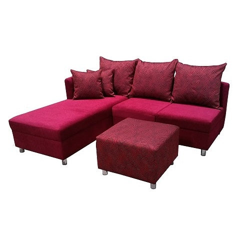 A stylish sectional sofa with an attached chaise, perfect for comfortable seating in contemporary interiors.