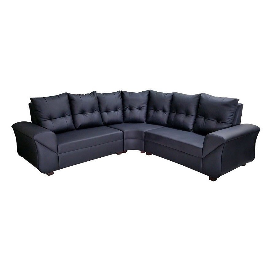 A stylish corner sofa with an attached chaise, perfect for comfortable seating in contemporary interiors.