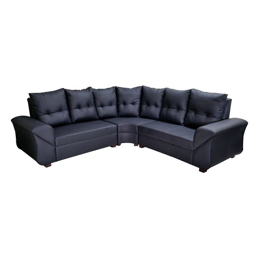 A stylish corner sofa with an attached chaise, perfect for comfortable seating in contemporary interiors.