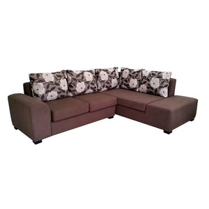 Ginelli L-Type Sofa | Fabric Upholstered with Cushions