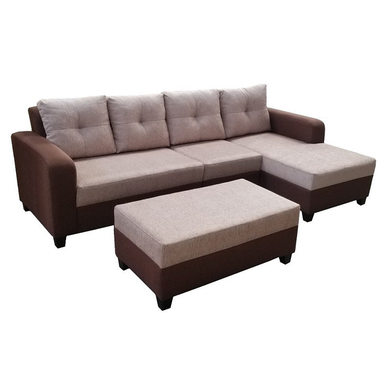 A stylish sectional sofa with an attached chaise, perfect for comfortable seating in contemporary interiors.