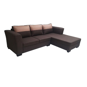 Lancome L-Type Sofa | Fabric Upholstered with Cushions