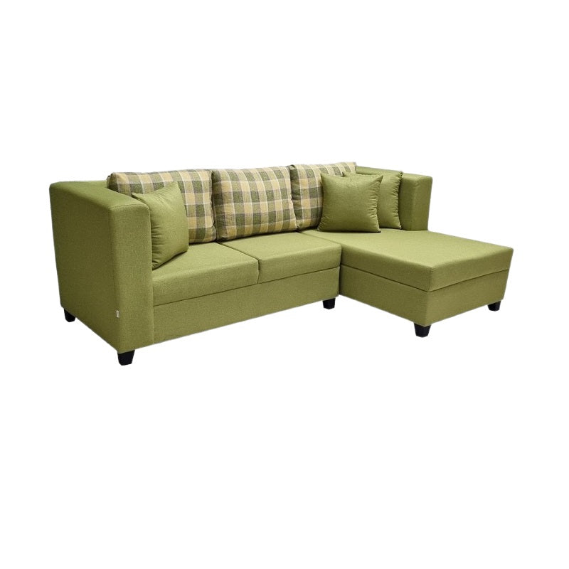 A stylish sectional sofa with an attached chaise, perfect for comfortable seating in contemporary interiors.