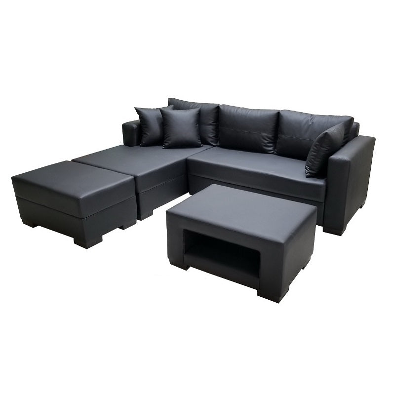 A stylish sectional sofa with an attached chaise, perfect for comfortable seating in contemporary interiors.