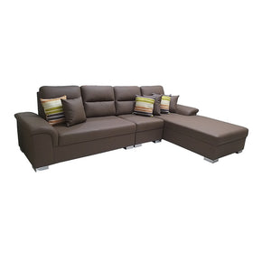 Lexus L-Type Sofa | Fabric Upholstered with Cushions