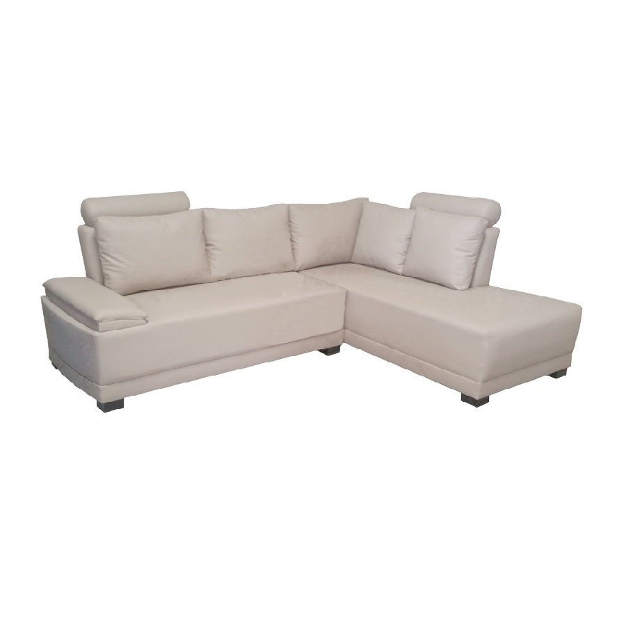 A stylish sectional sofa with an attached chaise, perfect for comfortable seating in contemporary interiors.