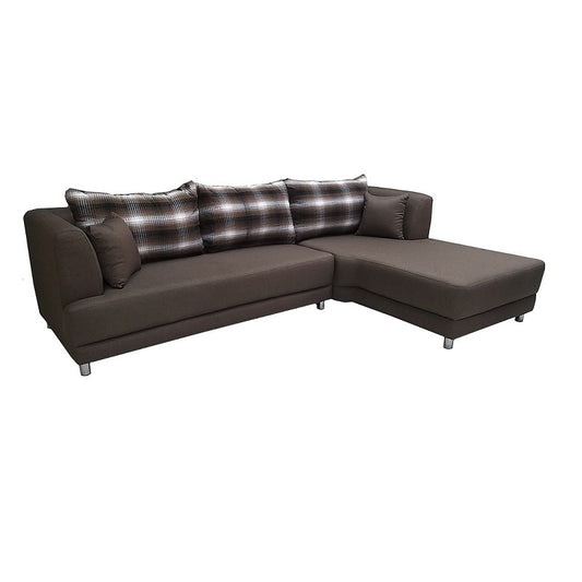 A stylish sectional sofa with an attached chaise, perfect for comfortable seating in contemporary interiors.