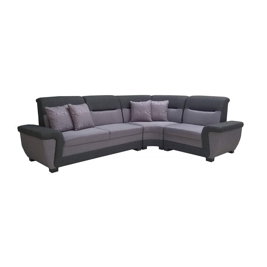 A stylish corner sofa with an attached chaise, perfect for comfortable seating in contemporary interiors.