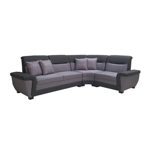 A stylish corner sofa with an attached chaise, perfect for comfortable seating in contemporary interiors.