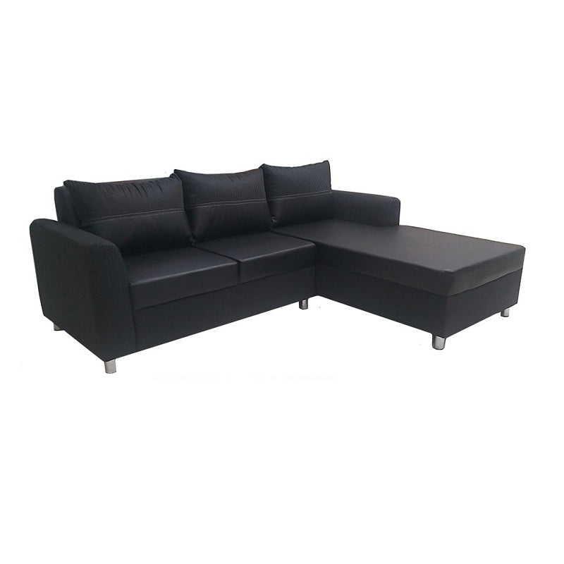 A stylish sectional sofa with an attached chaise, perfect for comfortable seating in contemporary interiors.