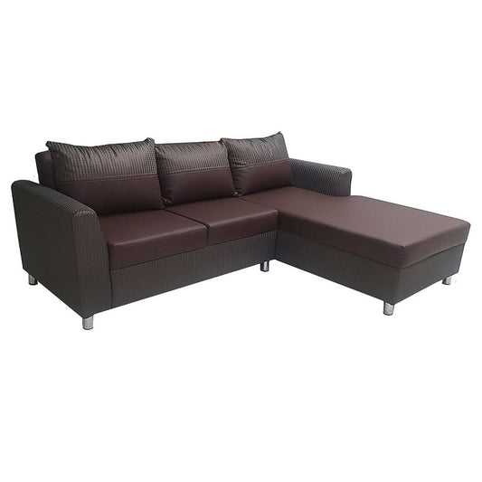 A stylish sectional sofa with an attached chaise, perfect for comfortable seating in contemporary interiors.