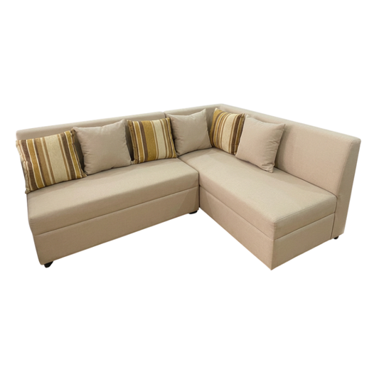 Pansy L-Type Sofa | Fabric Upholstered with Cushions