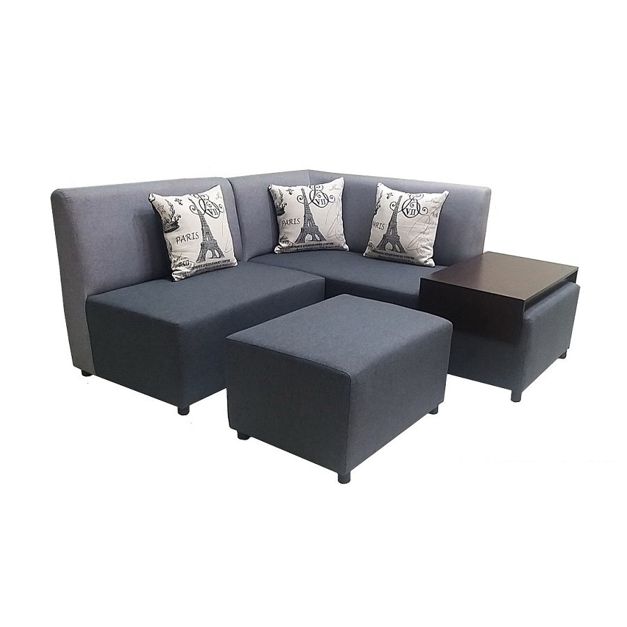 A stylish sectional sofa with an attached chaise, perfect for comfortable seating in contemporary interiors.