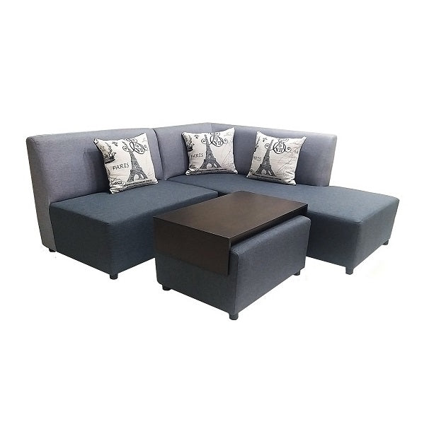 A stylish sectional sofa with an attached chaise, perfect for comfortable seating in contemporary interiors.