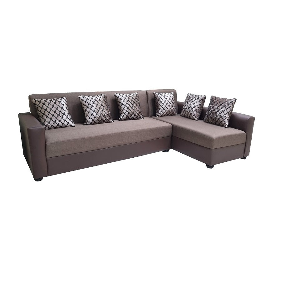 A stylish sectional sofa with an attached chaise, perfect for comfortable seating in contemporary interiors.