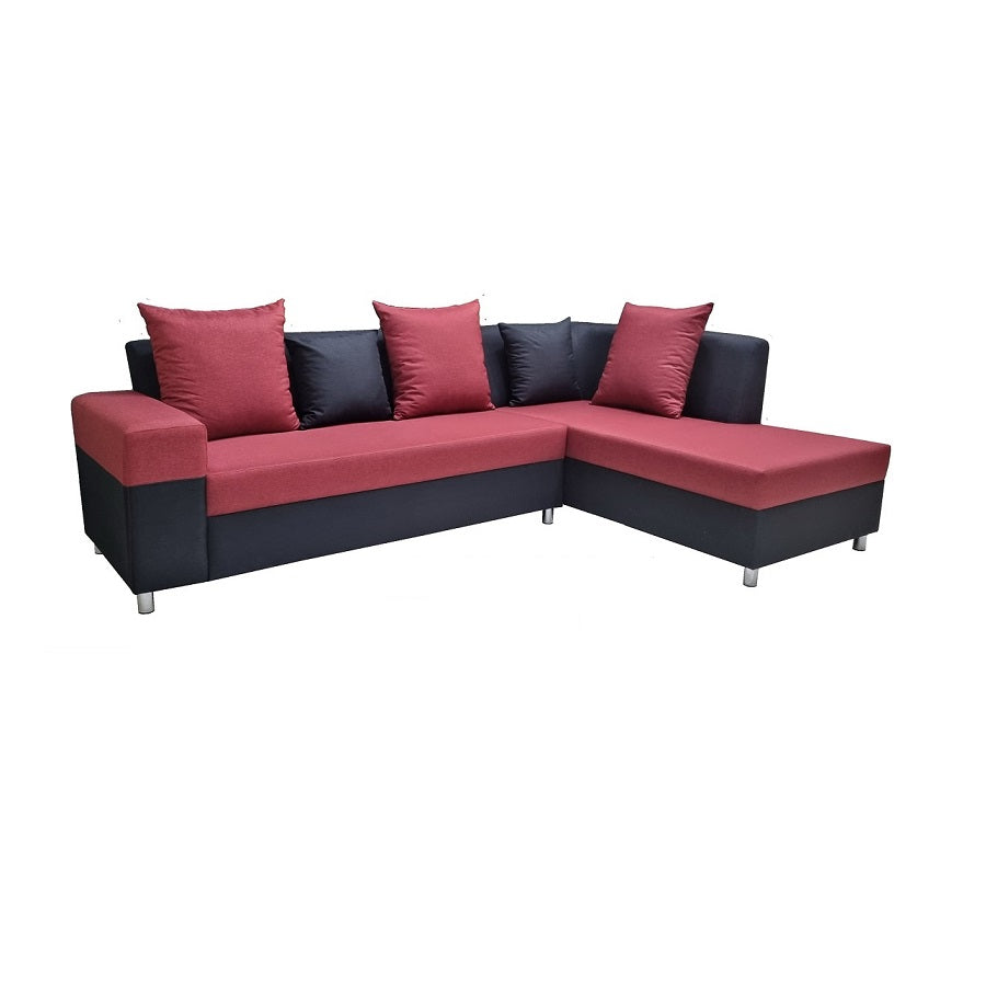 A stylish sectional sofa with an attached chaise, perfect for comfortable seating in contemporary interiors.