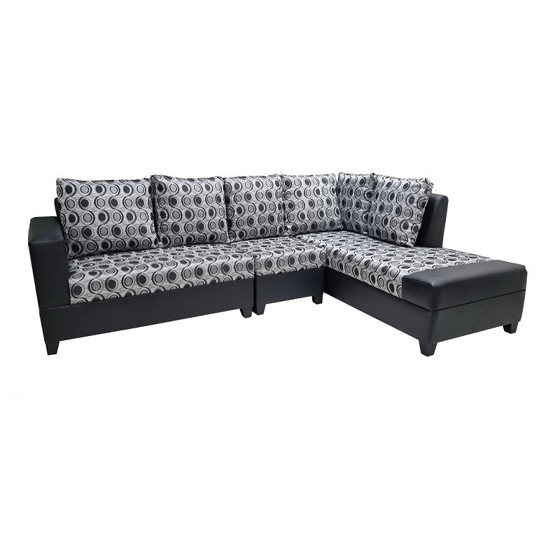 A stylish sectional sofa with an attached chaise, perfect for comfortable seating in contemporary interiors.