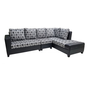 Rover L-Type Sofa | Leatherette Upholstered with Uratex Foam & Cushions