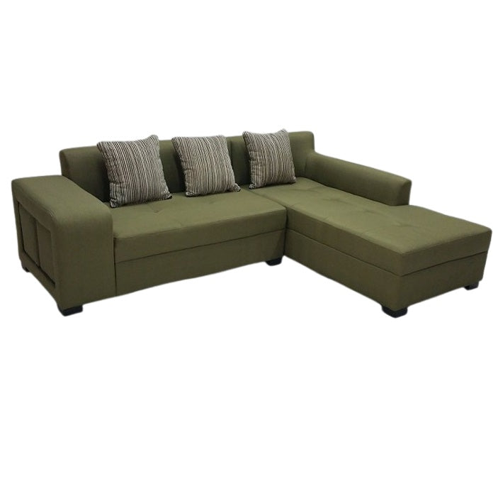 A stylish sectional sofa with an attached chaise, perfect for comfortable seating in contemporary interiors.
