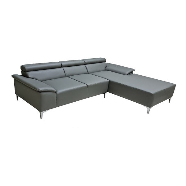 A stylish sectional sofa with an attached chaise, perfect for comfortable seating in contemporary interiors.