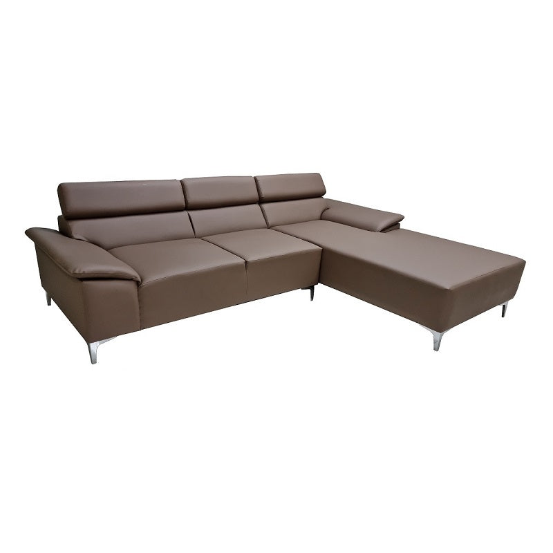 A stylish sectional sofa with an attached chaise, perfect for comfortable seating in contemporary interiors.