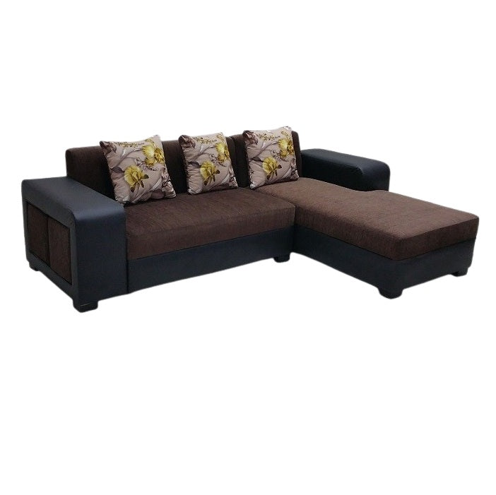 A stylish sectional sofa with an attached chaise, perfect for comfortable seating in contemporary interiors.