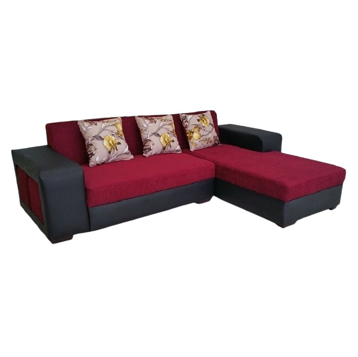 A stylish sectional sofa with an attached chaise, perfect for comfortable seating in contemporary interiors.