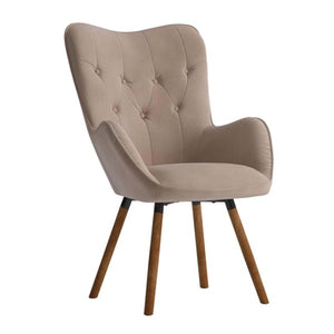 Daisy Accent Chair | Padded Seat & Back with Solid Wooden Legs