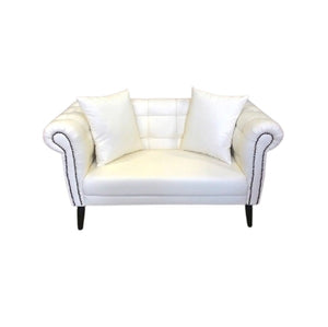 Margaux 2-Seater Loveseat | Leatherette Upholstered with 2 Cushions