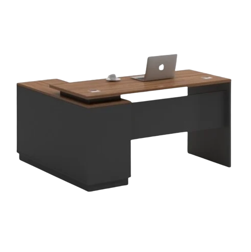 Cristian L-Type Executive Table with Fixed Extension, 140cm & 160cm