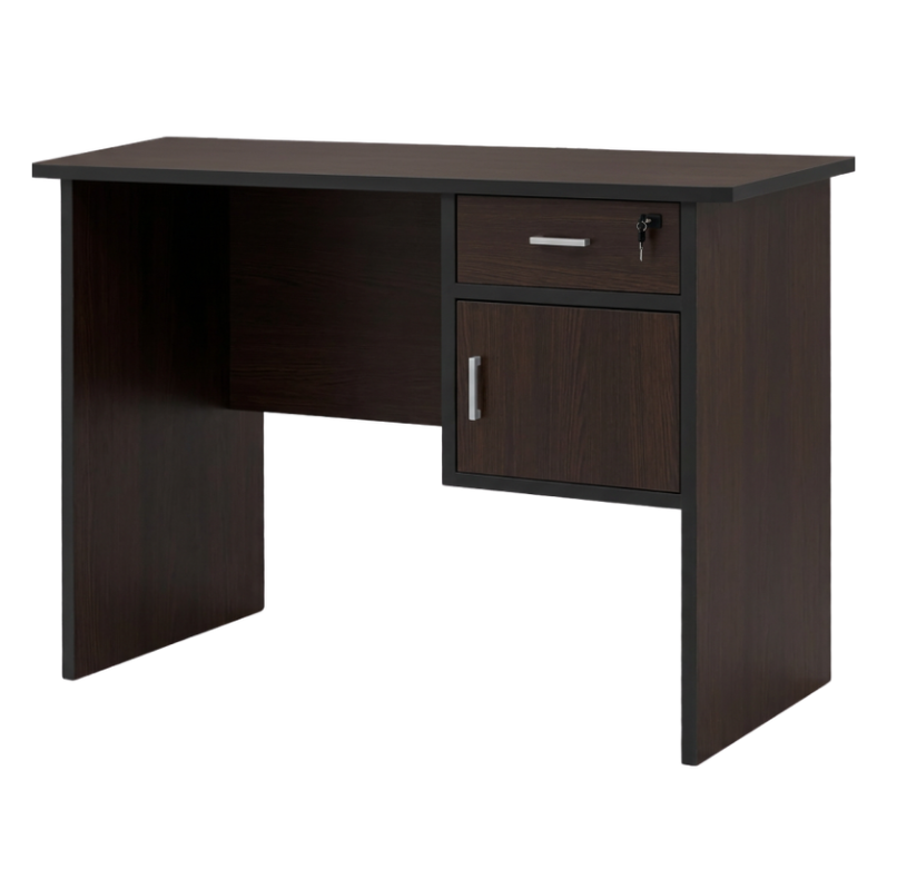 Heuchera Office Table with Lockable Drawer, 107cm