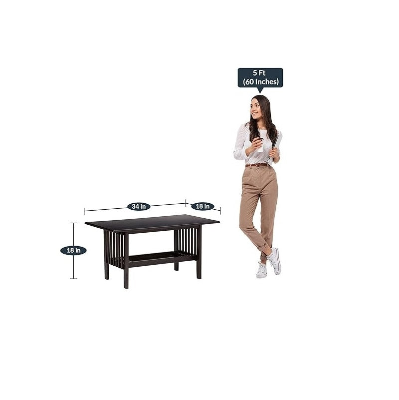 A stylish coffee table adorned with a vase, adding a touch of elegance to the living space.