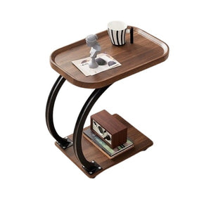 Primrose C-Shaped Accent Table with Shelf