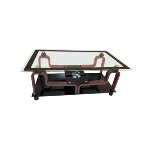 Protea Rectangular Coffee Table with Tempered Glass Top